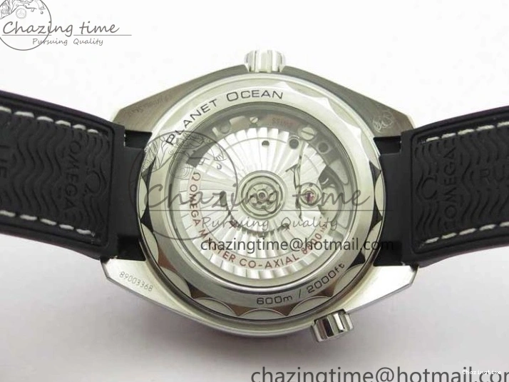 0129 Planet Ocean 39.5mm Black Ceramic Bezel SS VSF 1:1 Best Edition Black Dial on Black Gummy Strap A QuickDry 7889
